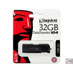 Pen USB KINGSTON Data Traveler 104 (32 GB - USB 2.0 - Preto)